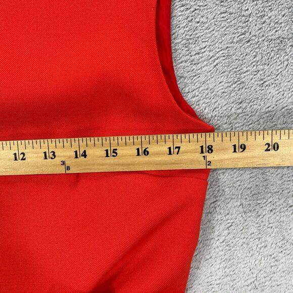 The J. Peterman Nora Shift Dress Womens XS Burnt Orange Stretch Twill Back Zip - Picture 12 of 15